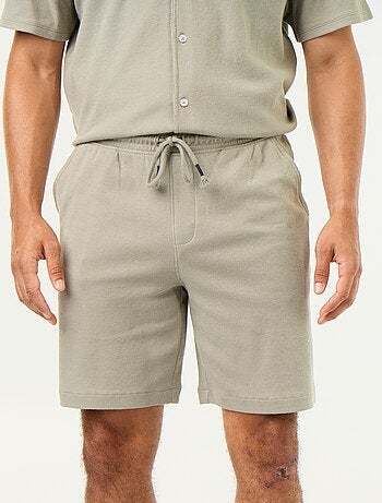 Bermuda in maglia waffle