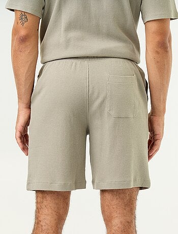 Bermuda in maglia waffle