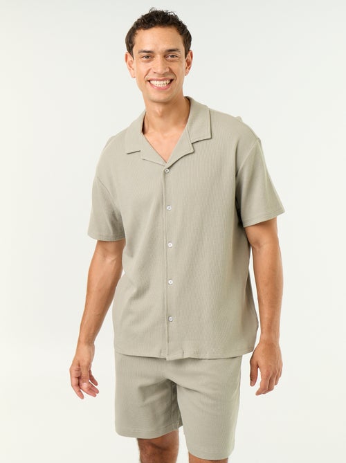 Bermuda in maglia waffle - Kiabi