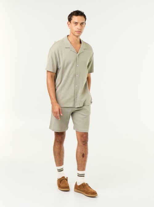 Bermuda in maglia waffle - Kiabi