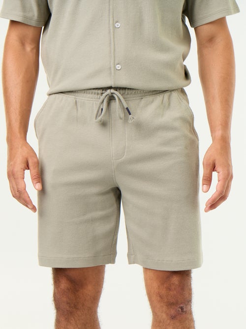 Bermuda in maglia waffle - Kiabi