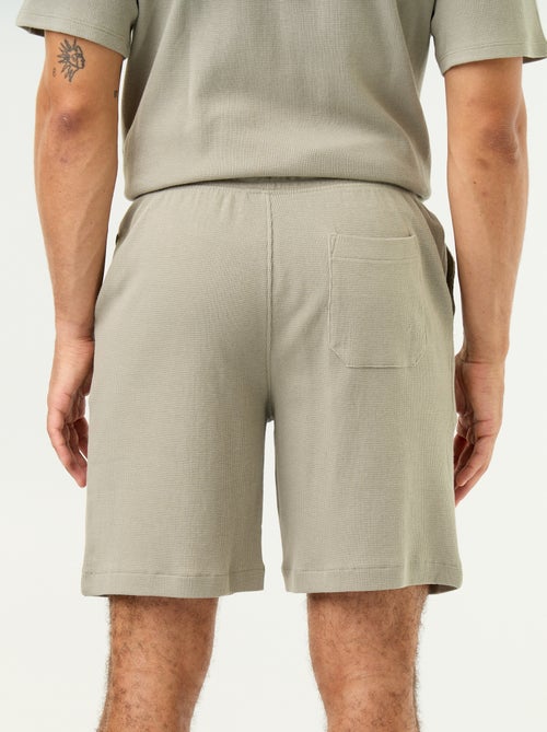 Bermuda in maglia waffle - Kiabi