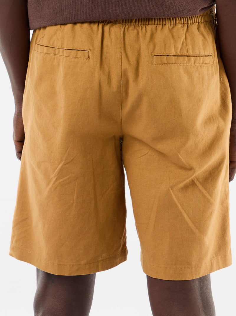 Bermuda in misto lino Beige - Kiabi