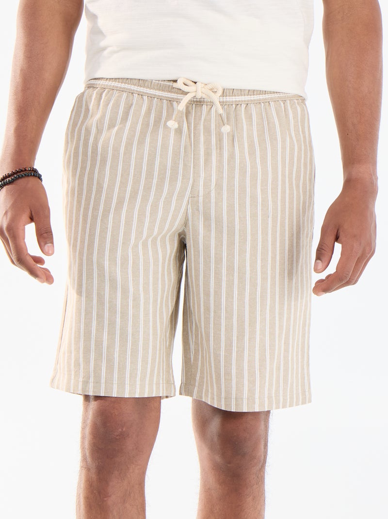 Bermuda in misto lino Beige - Kiabi