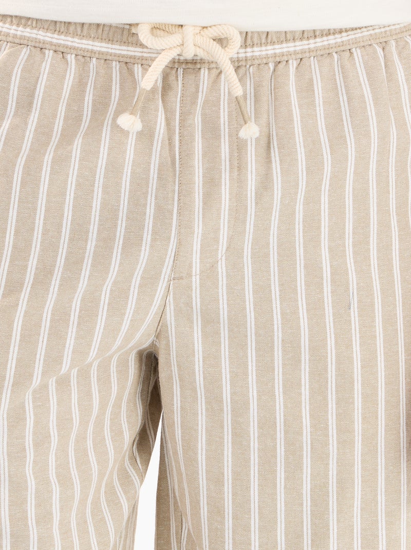 Bermuda in misto lino Beige - Kiabi