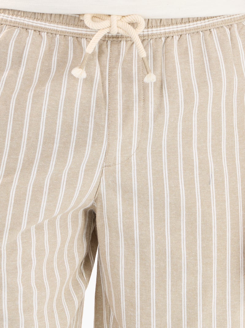 Bermuda in misto lino Beige - Kiabi