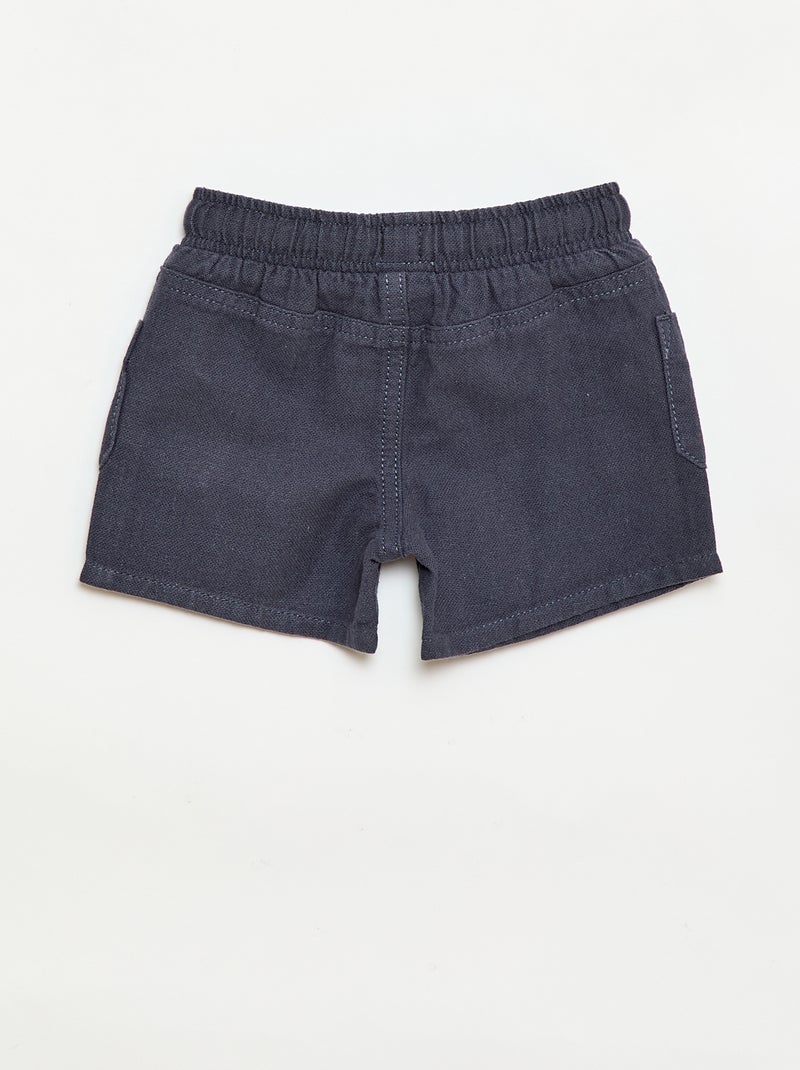 Bermuda in misto lino Blu - Kiabi