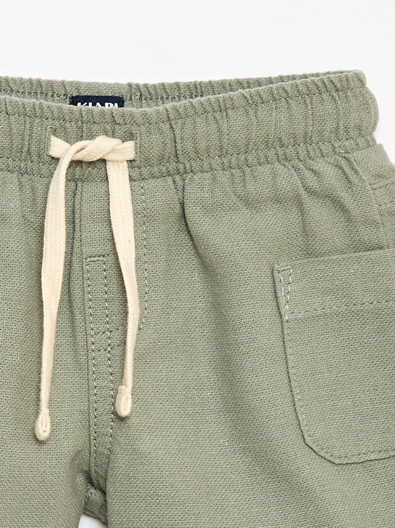 Bermuda in misto lino Verde - Kiabi