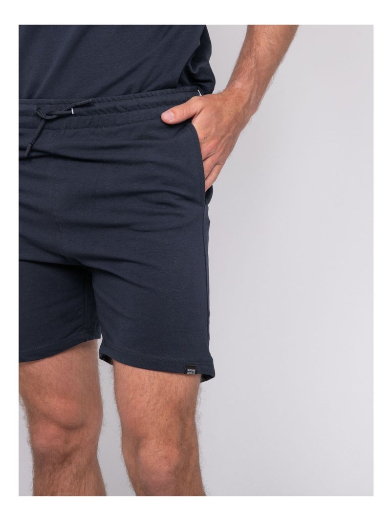 Bermuda in pile BELGAMY Blu marino - Kiabi