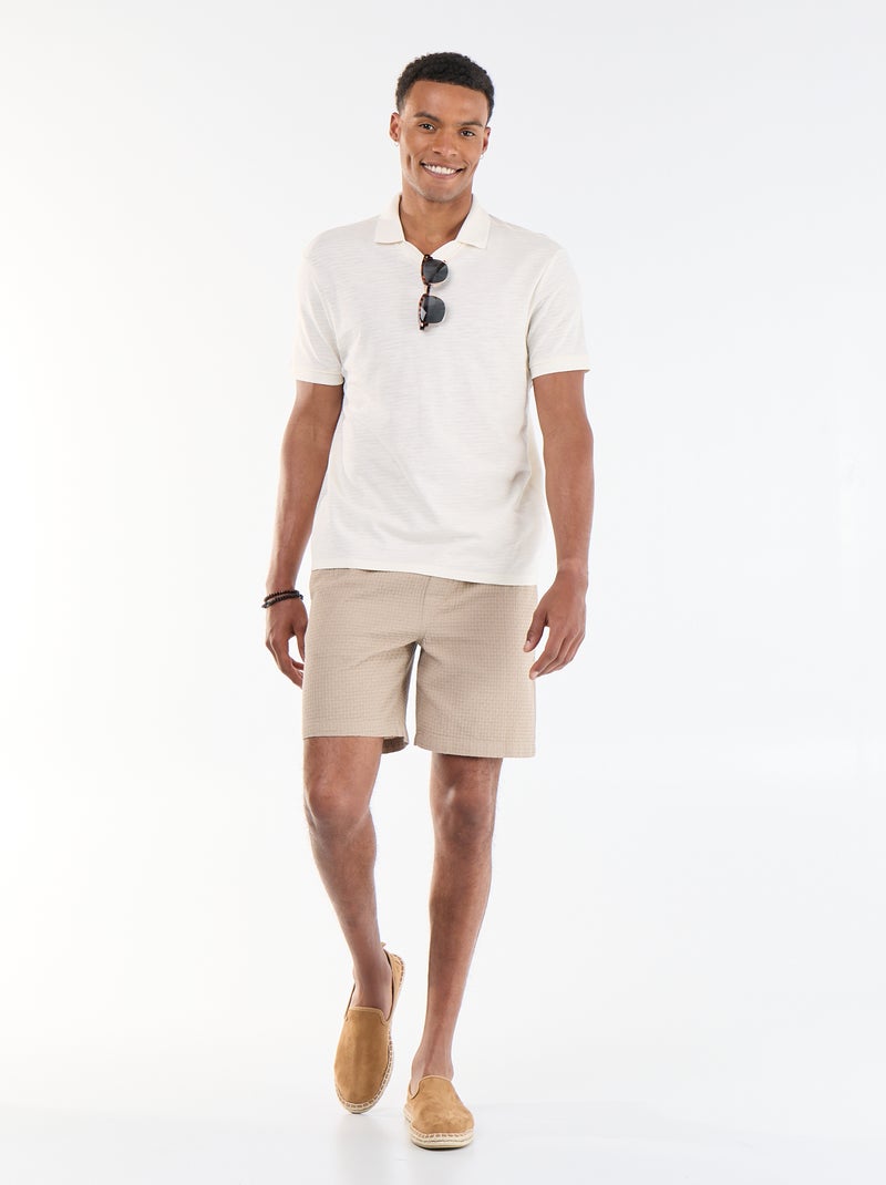 Bermuda in piqué Beige - Kiabi