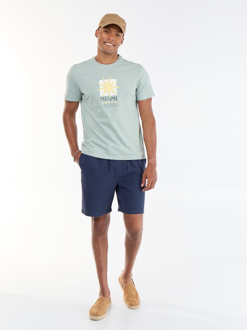 Bermuda in piqué Blu - Kiabi