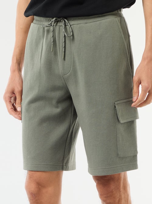 Bermuda in piqué di cotone multitasche - Kiabi