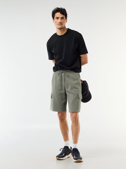 Bermuda in piqué di cotone multitasche - Kiabi