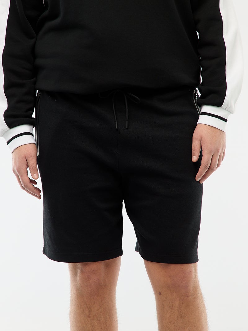 Bermuda in piqué di cotone Nero - Kiabi