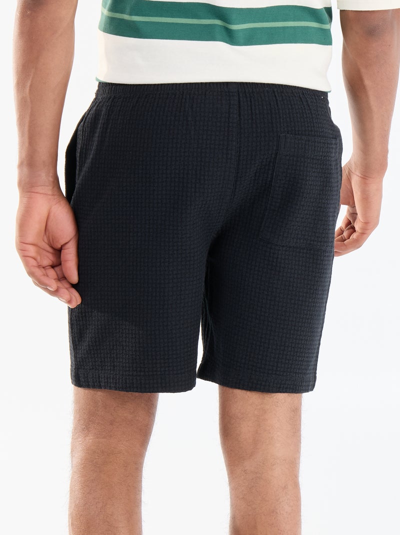 Bermuda in piqué Nero - Kiabi