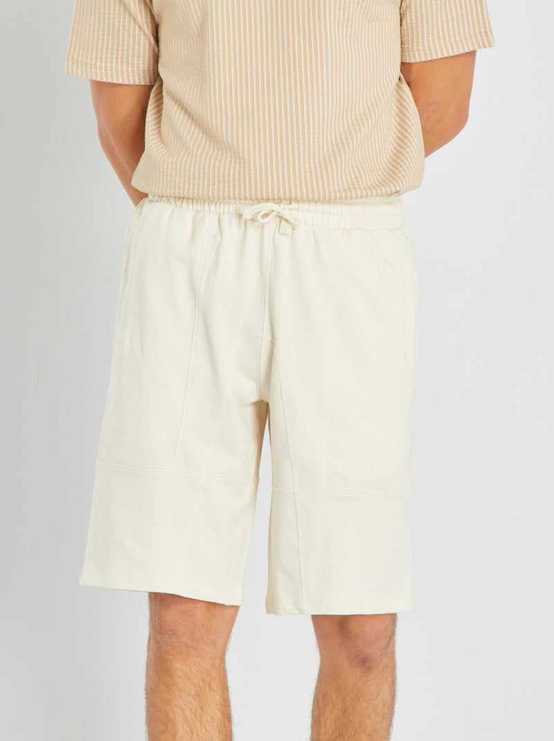 Bermuda in tessuto felpato BEIGE - Kiabi