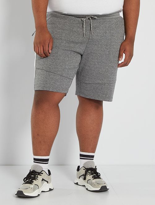 Bermuda in tessuto felpato con bande a contrasto - GRIGIO - Kiabi - 18.00€