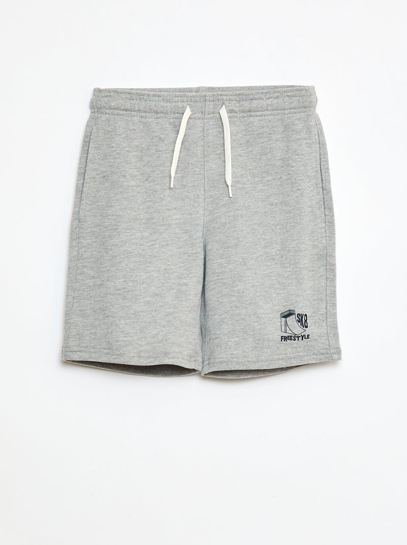 Bermuda in tessuto felpato Grigio - Kiabi
