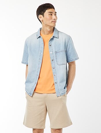 Bermuda in tessuto felpato leggero