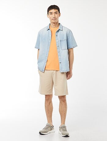 Bermuda in tessuto felpato leggero