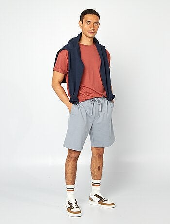 Bermuda in tessuto felpato leggero