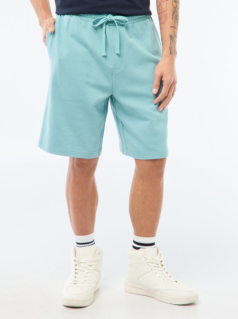 Bermuda in tessuto felpato leggero Blu - Kiabi