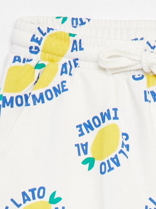 Bermuda in tessuto felpato leggero con motivo - Kiabi