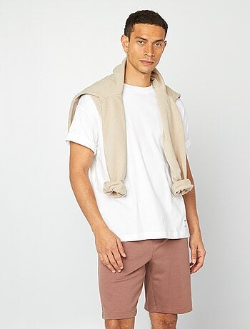 Bermuda in tessuto felpato leggero