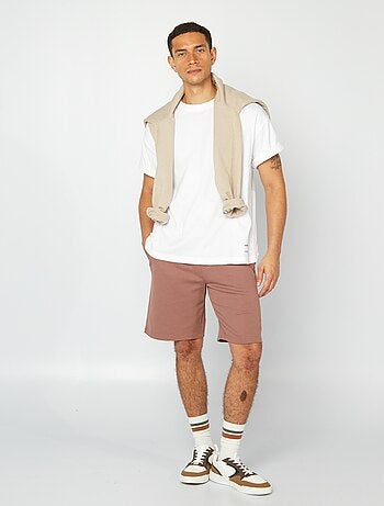 Bermuda in tessuto felpato leggero