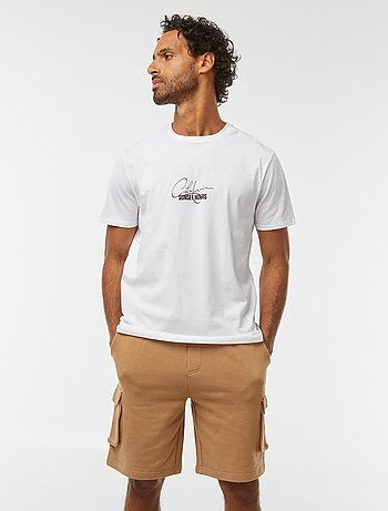 Bermuda in tessuto felpato leggero multitasche