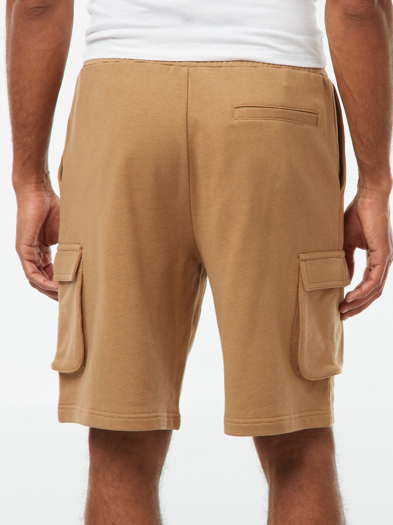 Bermuda in tessuto felpato leggero multitasche Beige - Kiabi