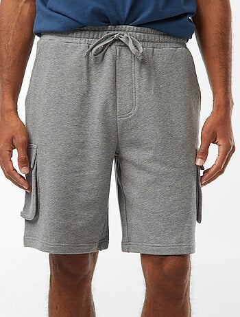Bermuda in tessuto felpato leggero multitasche