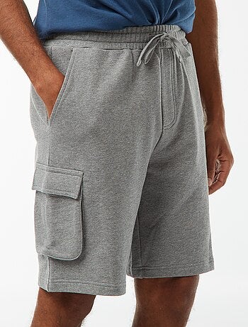 Bermuda in tessuto felpato leggero multitasche