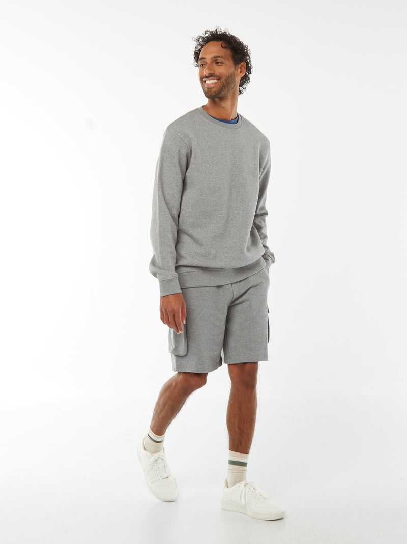 Bermuda in tessuto felpato leggero multitasche Grigio - Kiabi