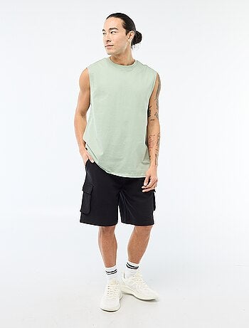 Bermuda in tessuto felpato leggero multitasche