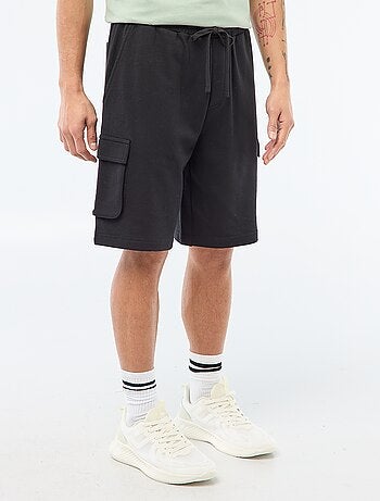 Bermuda in tessuto felpato leggero multitasche