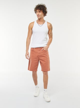 Bermuda in twill con 5 tasche