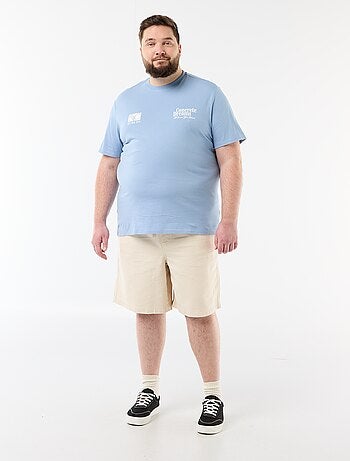 Bermuda in twill con coulisse