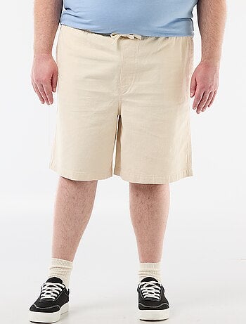 Bermuda in twill con coulisse