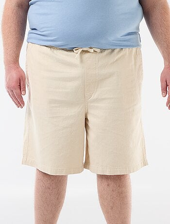 Bermuda in twill con coulisse