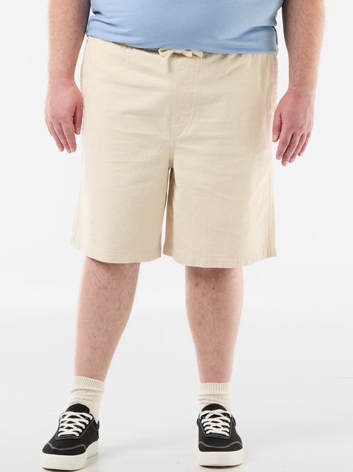 Bermuda in twill con coulisse - Kiabi