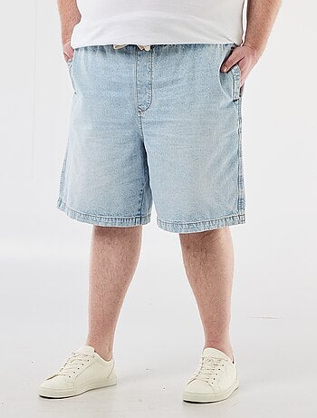 Bermuda in twill con coulisse