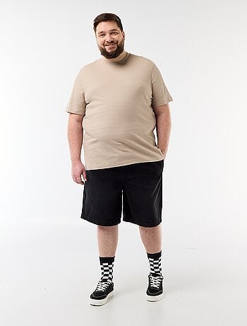 Bermuda in twill con coulisse