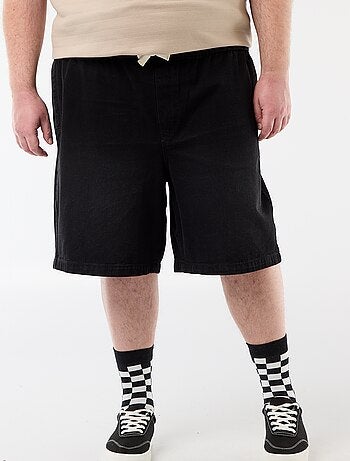 Bermuda in twill con coulisse