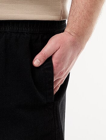 Bermuda in twill con coulisse