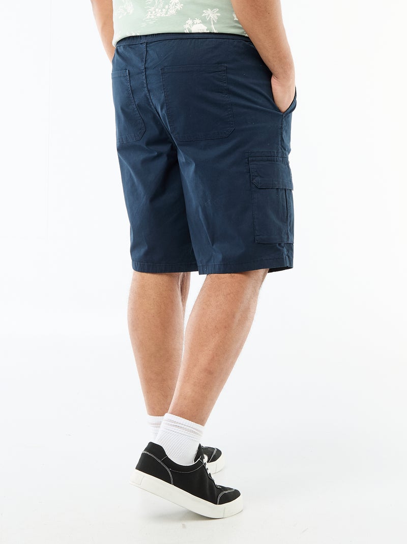 Bermuda in twill multitasche Blu - Kiabi