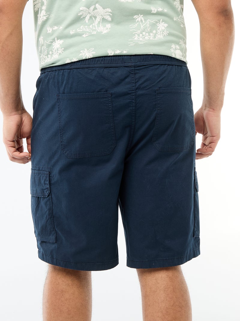 Bermuda in twill multitasche Blu - Kiabi