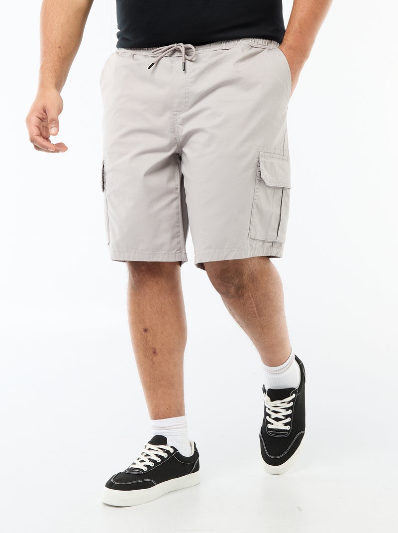 Bermuda in twill multitasche Grigio - Kiabi