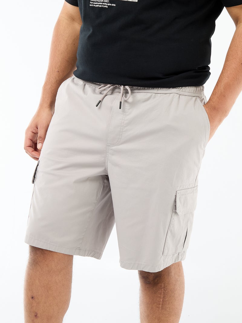 Bermuda in twill multitasche Grigio - Kiabi