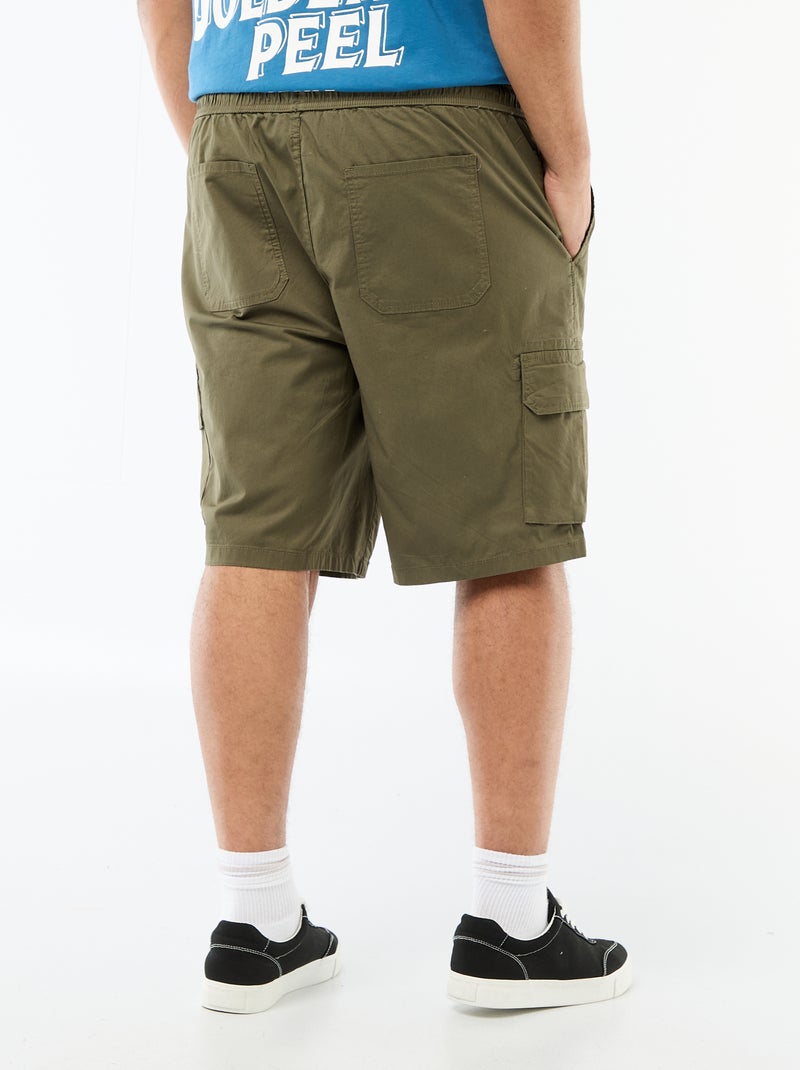 Bermuda in twill multitasche Kaki - Kiabi
